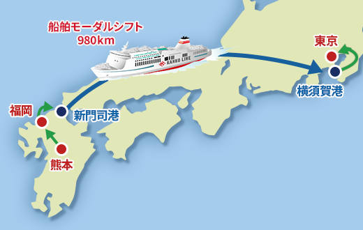 陸送→フェリー切替①：計画後